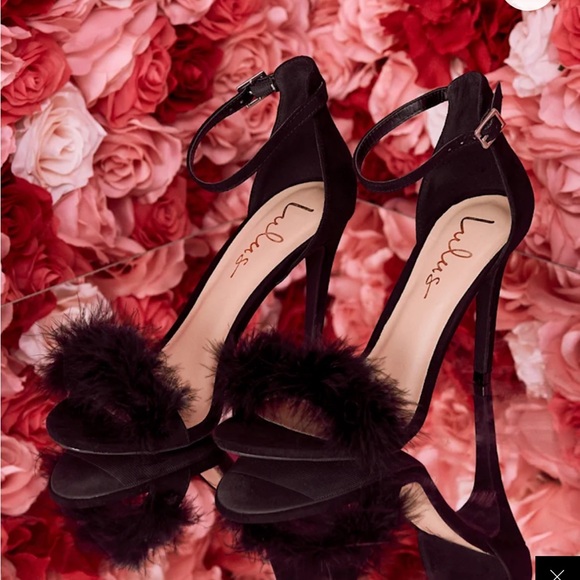 Lulus Valentina Black Feather Ankle Strap Heels - Picture 10 of 11